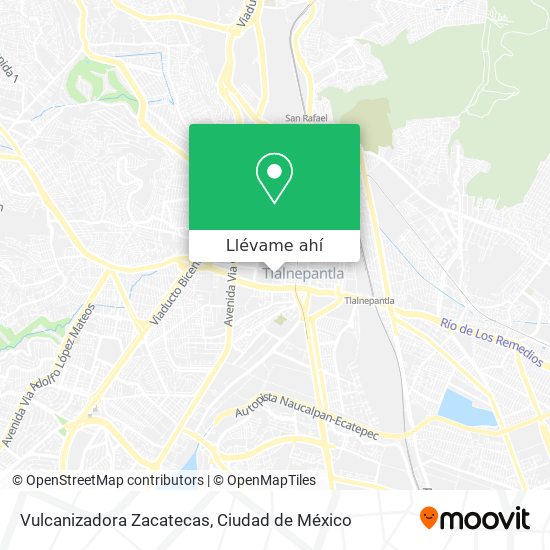 Mapa de Vulcanizadora Zacatecas