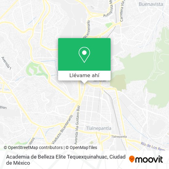 Mapa de Academia de Belleza Elite Tequexquinahuac