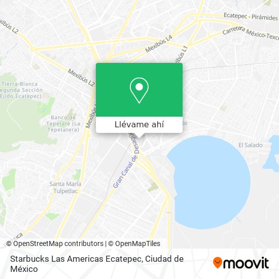 Mapa de Starbucks Las Americas Ecatepec