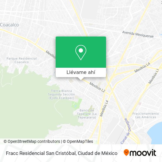 Mapa de Fracc Residencial San Cristóbal