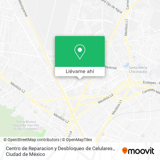 Mapa de Centro de Reparacion y Desbloqueo de Celulares.