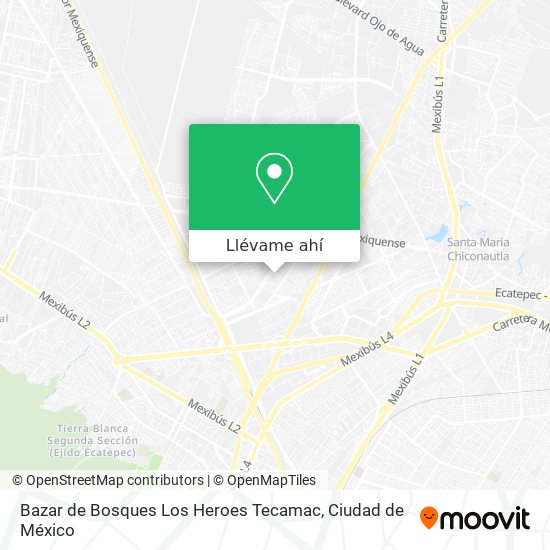 Mapa de Bazar de Bosques Los Heroes Tecamac