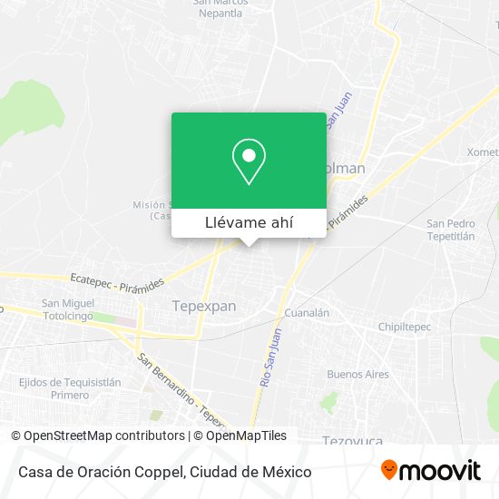 Cómo llegar a Casa de Oración Coppel en Teotihuacán en Autobús?