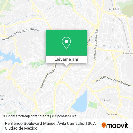 Mapa de Periférico Boulevard Manuel Ávila Camacho 1007