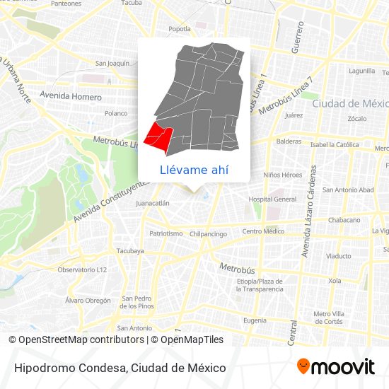 Mapa de Hipodromo Condesa