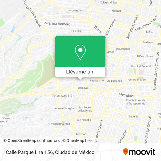 Mapa de Calle Parque Lira 156