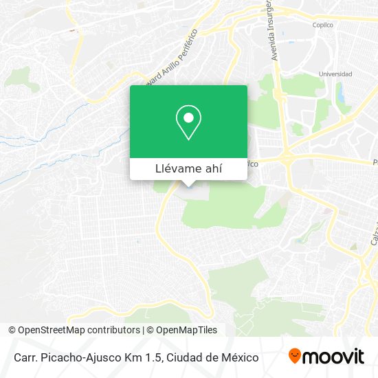 Mapa de Carr. Picacho-Ajusco Km 1.5
