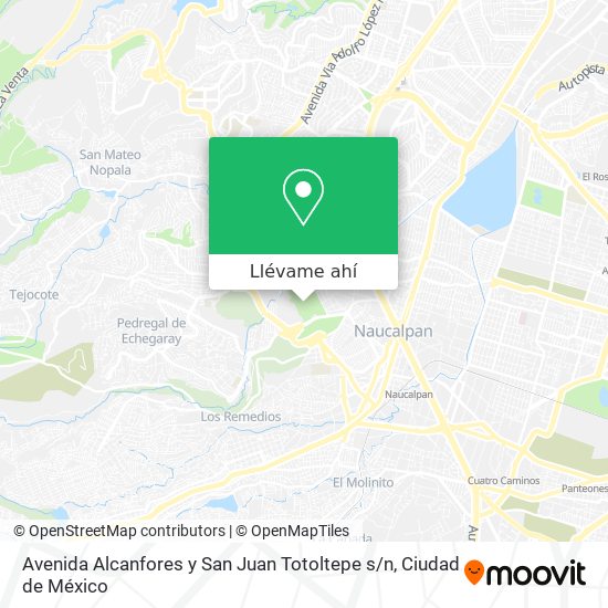 Mapa de Avenida Alcanfores y San Juan Totoltepe s / n