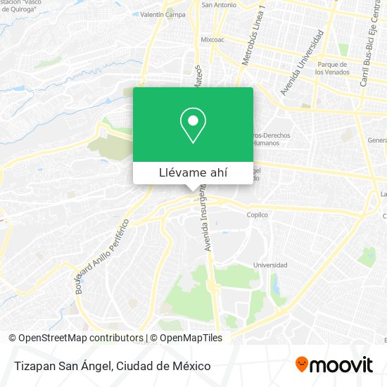 Mapa de Tizapan San Ángel