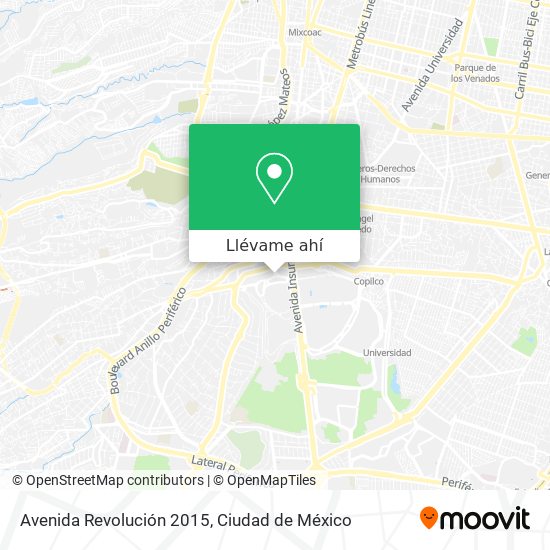 Mapa de Avenida Revolución 2015