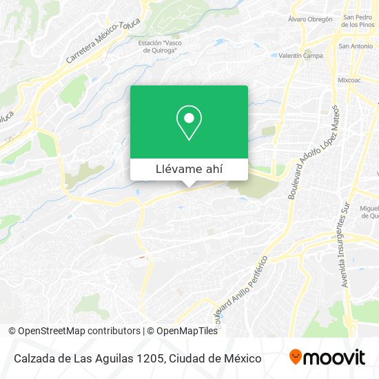 Cómo llegar a Calzada de Las Aguilas 1205 en Huixquilucan en Autobús o  Metro?