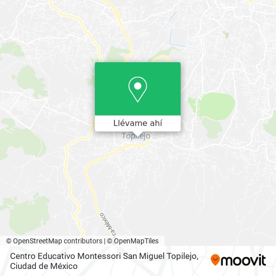 Mapa de Centro Educativo Montessori San Miguel Topilejo