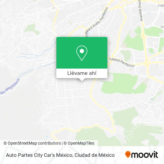 Mapa de Auto Partes City Car's México