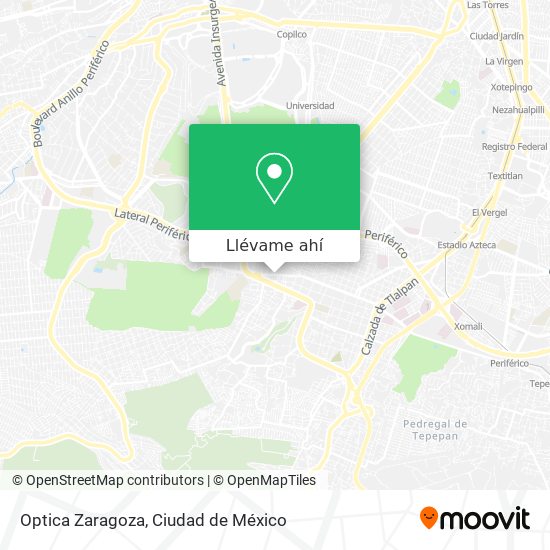 Mapa de Optica Zaragoza