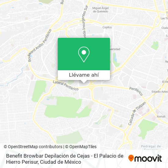 Mapa de Benefit Browbar Depilación de Cejas - El Palacio de Hierro Perisur