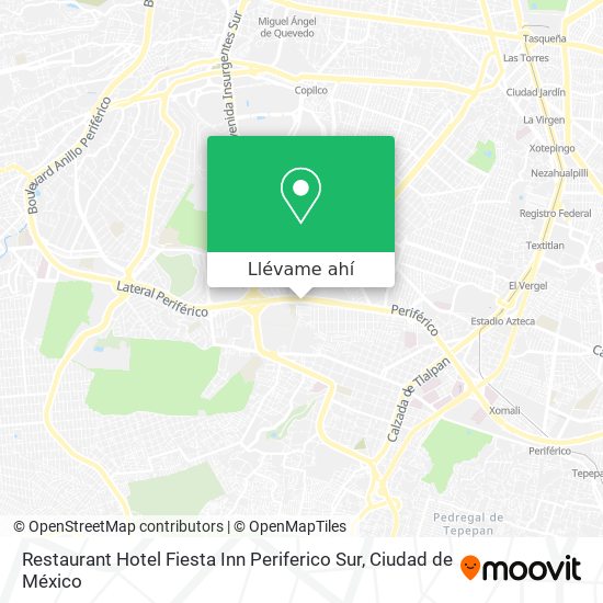 Mapa de Restaurant Hotel Fiesta Inn Periferico Sur