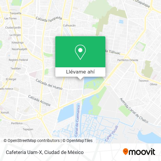 Cómo llegar a Cafeteria Uam-X en Coyoacán en Autobús?