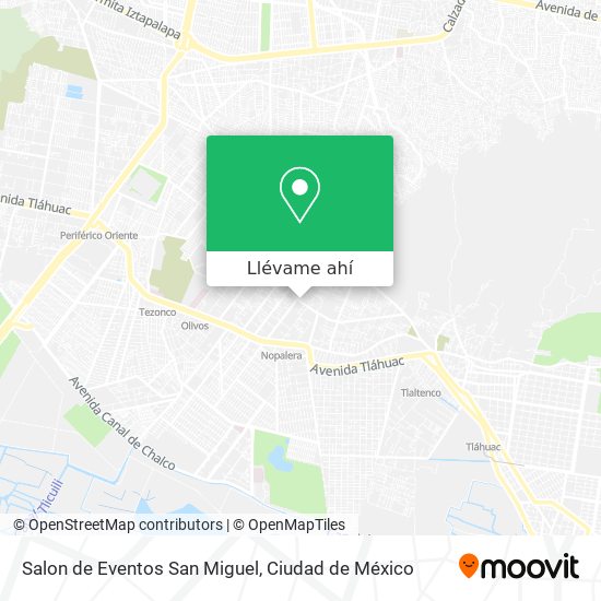 Mapa de Salon de Eventos San Miguel
