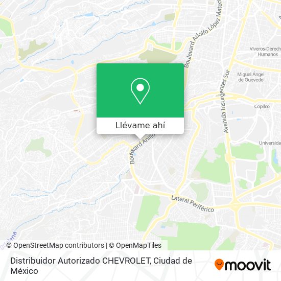 Mapa de Distribuidor Autorizado CHEVROLET