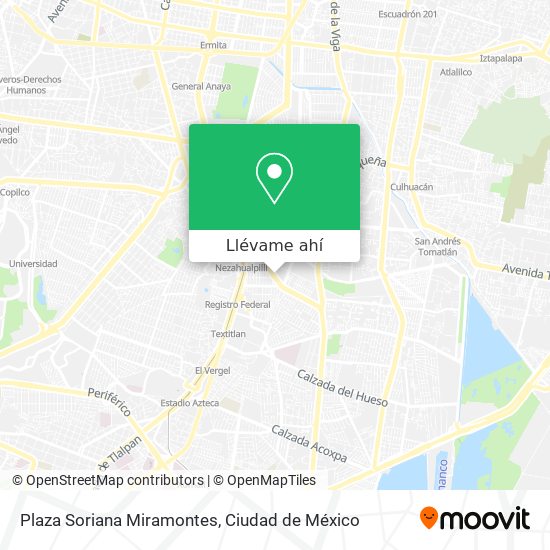 Mapa de Plaza Soriana Miramontes