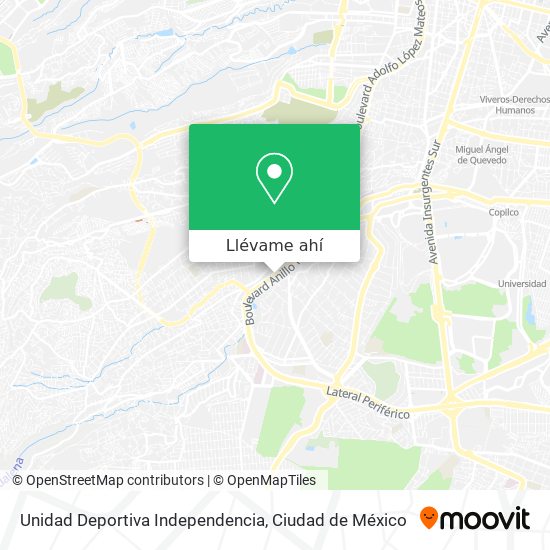 Mapa de Unidad Deportiva Independencia