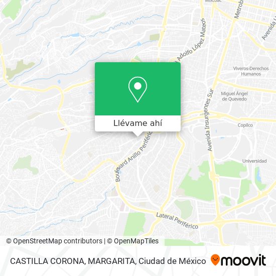 Mapa de CASTILLA CORONA, MARGARITA