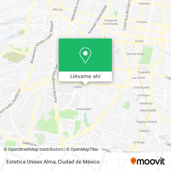 Mapa de Estetica Unisex Alma