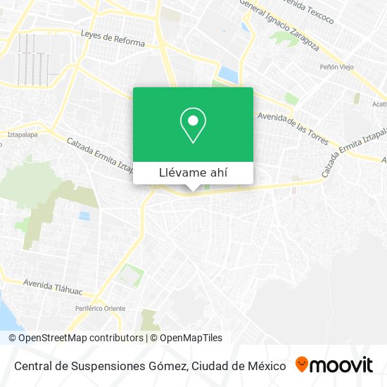 Mapa de Central de Suspensiones Gómez