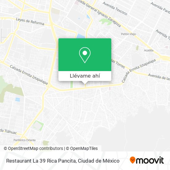 Mapa de Restaurant La 39 Rica Pancita
