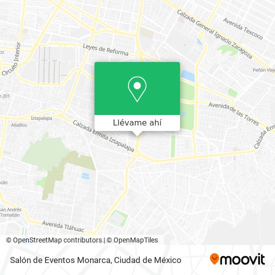 Mapa de Salón de Eventos Monarca