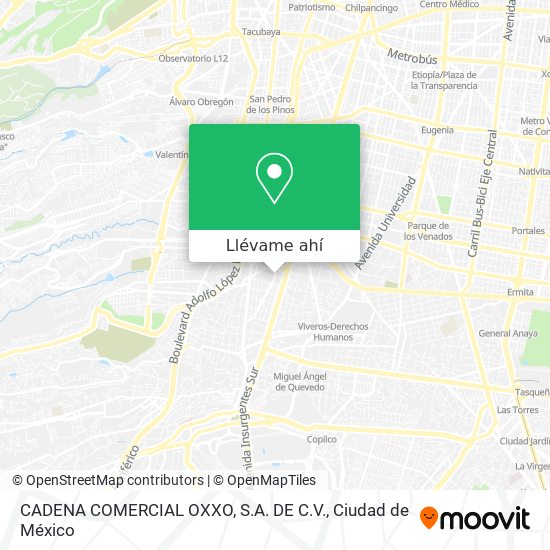 Mapa de CADENA COMERCIAL OXXO, S.A. DE C.V.