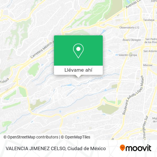 Mapa de VALENCIA JIMENEZ CELSO