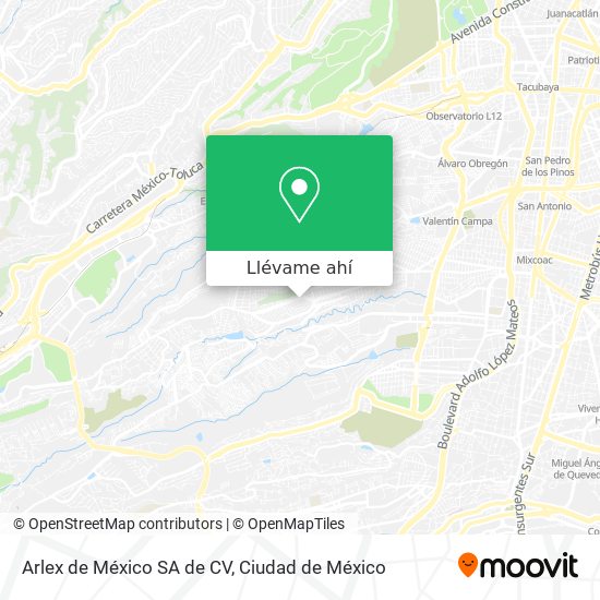 Mapa de Arlex de México SA de CV