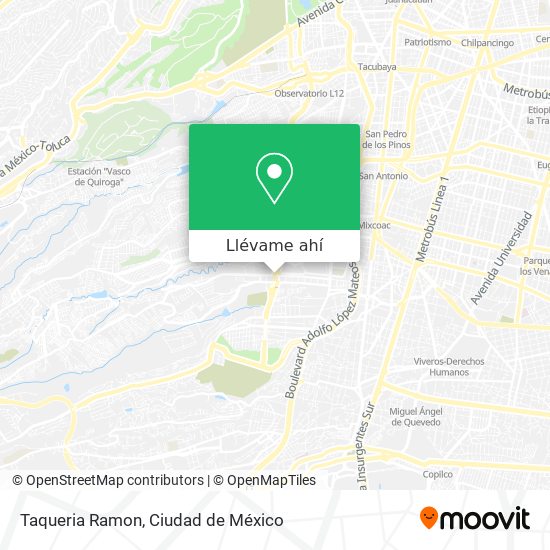 Mapa de Taqueria Ramon