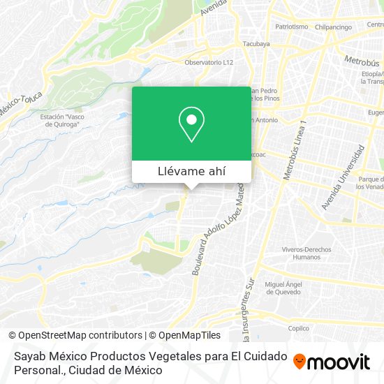 Mapa de Sayab México Productos Vegetales para El Cuidado Personal.