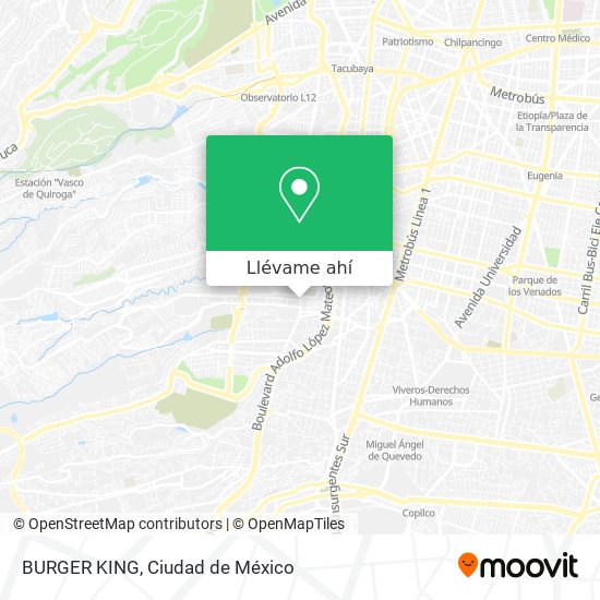 Mapa de BURGER KING