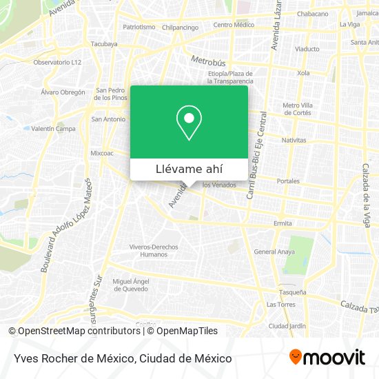 Mapa de Yves Rocher de México