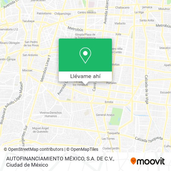 Mapa de AUTOFINANCIAMIENTO MÉXICO, S.A. DE C.V.