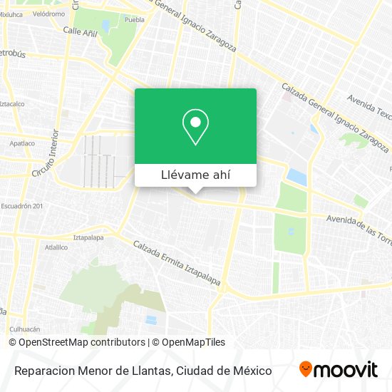 Mapa de Reparacion Menor de Llantas