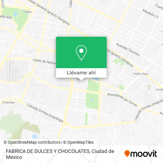 Mapa de FABRICA DE DULCES Y CHOCOLATES