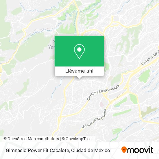 Mapa de Gimnasio Power Fit Cacalote