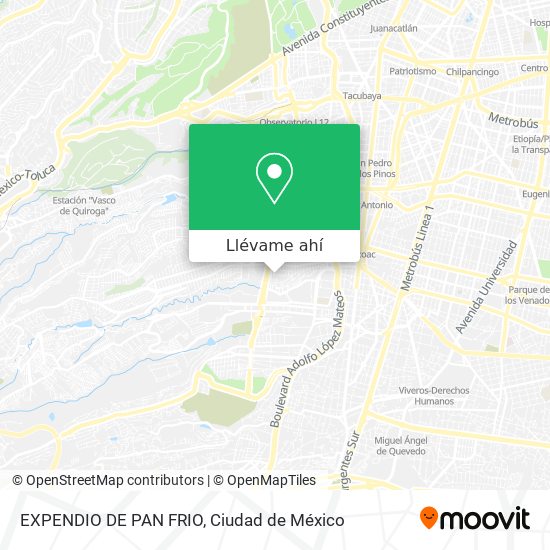 Mapa de EXPENDIO DE PAN FRIO
