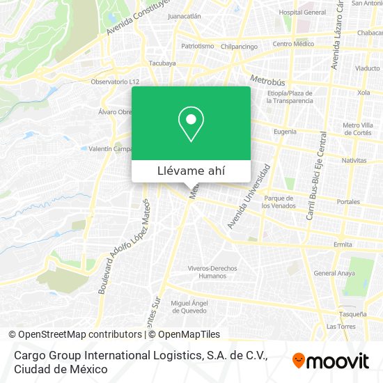 Mapa de Cargo Group International Logistics, S.A. de C.V.