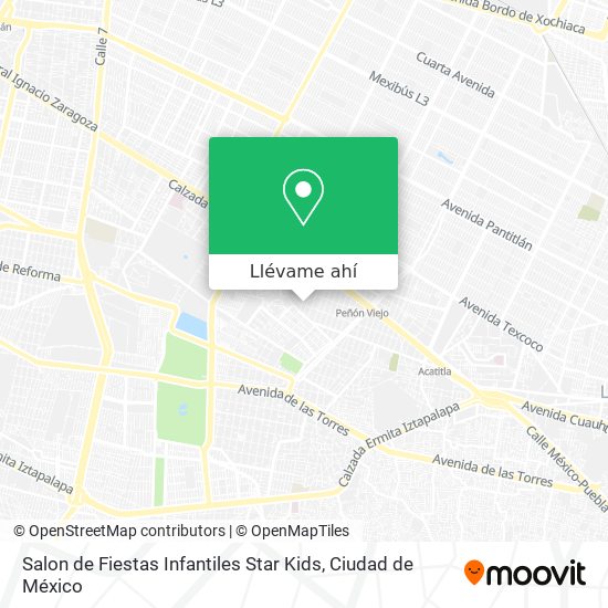 Mapa de Salon de Fiestas Infantiles Star Kids