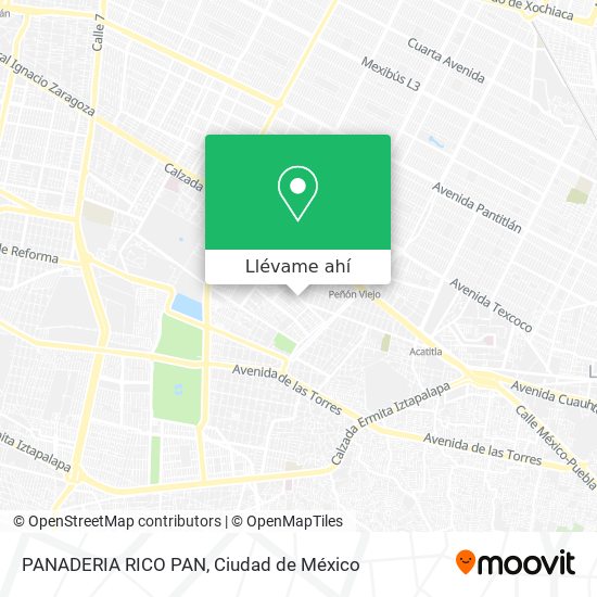 Mapa de PANADERIA RICO PAN