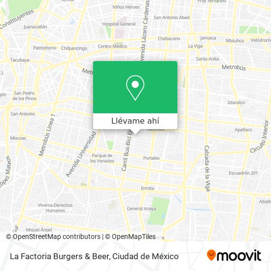 Mapa de La Factoria Burgers & Beer