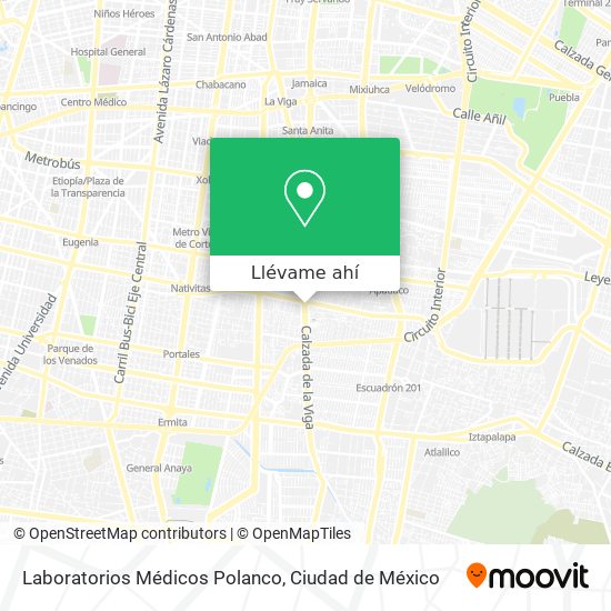 Mapa de Laboratorios Médicos Polanco