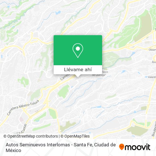Mapa de Autos Seminuevos Interlomas - Santa Fe