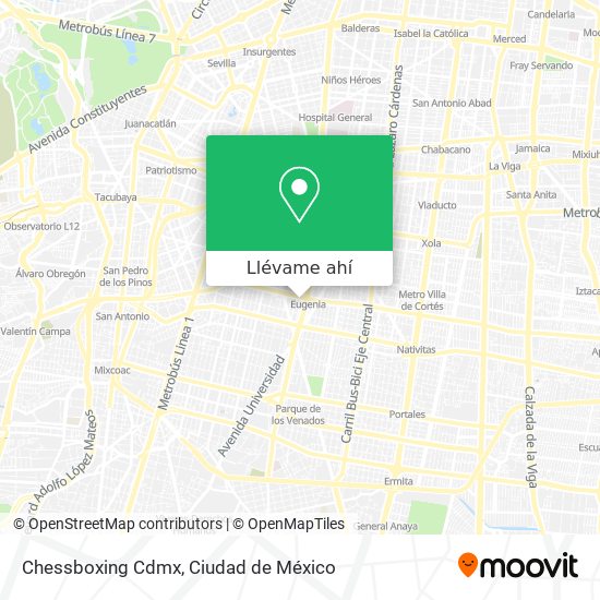 Mapa de Chessboxing Cdmx