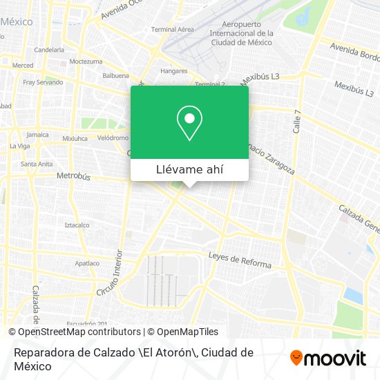 Mapa de Reparadora de Calzado \El Atorón\